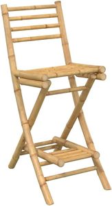 Wholesale Foldable Bamboo Dining Chair High Bar <b>Stool</b> Outdoor <b>Garden</b> Camping Picnic Folding Chair Eco Natural Wood Chair - Product Image 3