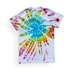 T-shirt personnalisé tie-dye en spirale 100% coton, coupe oversize, streetwear décontracté unisexe, été, vente en gros - Product Image 2