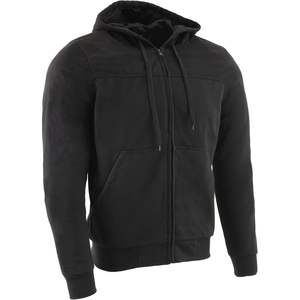 Sweat à capuche de moto en cuir MPM1788 pour homme, noir, blindé, homologué CE, fibres d'aramide DuPont, vêtements de course automobile - Product Image 5