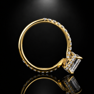 Bague de fiançailles en or jaune avec diamant taille Asscher de 1,5 carat, pureté VVS2, certifié IGI, pour femme - Product Image 5
