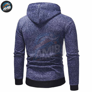 Sudaderas con Capucha para Hombre al por Mayor, Color Personalizado, Tejido Liso Teñido, de Secado Rápido, Transpirable, Mezcla de Poliéster/Algodón, Gran Venta - Product Image 2