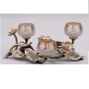 Accessoires de décoration de fête de Noël les plus vendus, porte-bougie décoratif en métal courbé à la main pour bougies chauffe-plat - Product Image 5