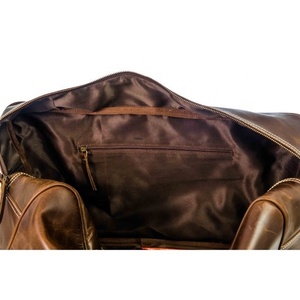LW Sac de voyage pour hommes en cuir véritable de haute qualité, fait à la main, personnalisé, sac polochon de style vintage - Product Image 3