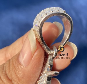 Pendentif hache hip-hop serti de pierres en argent sterling 925 avec diamants Moissanite VVS certifiés IGI, cadeau unisexe - Product Image 4