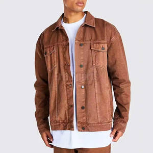 Chaqueta de Mezclilla para Hombre, Nuevo Diseño, Cuello Alto, Ecológica, 100% Algodón, Color Sólido, Ropa Urbana para Exteriores, Transpirable, Chaqueta de Invierno - Product Image 3