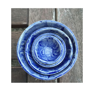 Tazón para Servir de Resina con Diseño Veneciano Azul, Vajilla Artística Hecha a Mano para Decoración del Hogar, Apto para Microondas y Lavavajillas, Duradero - Product Image 6