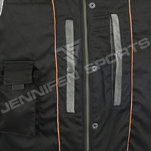 Chaqueta de Motociclista de Verano para Hombre, Estilo Antiguo, Chaleco de Cuero, Prenda Exterior a Prueba de Viento, Relleno de Algodón, con Bolsillos - Product Image 4