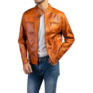 Chaqueta de Invierno para Hombre de Cuero Genuino, Color Personalizado, Cuello Alto, Logotipo Frontal, Impermeable, Resistente al Viento, Transpirable, Estilo Urbano - Product Image 6