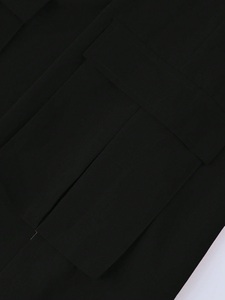 <b>Men</b> Elastic Waist <b>Cargo</b> Sweatpants Casual Tapered Leg Side Pockets Midweight Knitted <b>Pants</b> <b>Black</b> Beige - Product Image 4