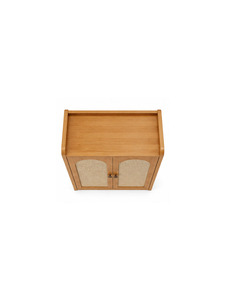 Buffet moderne en bois avec portes en rotin, meuble de rangement minimaliste pour salon - Product Image 5