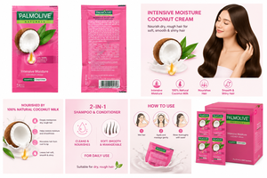 Palmolive Naturals Intensive <b>Moisture</b> Coconut Cream <b>Shampoo</b> 6g | 2-in-1 Smoothing Straightening - Product Image 6