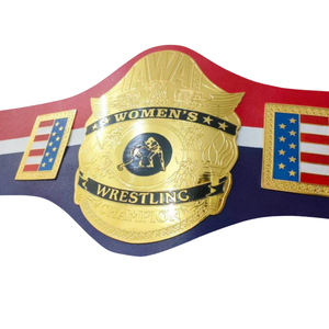 Ceinture de championnat de lutte pour femmes, design drapeau américain, plaquée or, édition de collection sportive personnalisée - Product Image 5