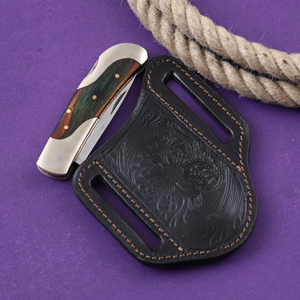 มีดอเนกประสงค์พับได้ทำจากสแตนเลสสตีล Nordic Forge ด้ามจับไม้ pakka ปลอกหนังแพนเค้กกระเป๋า EDC OEM ล่าสัตว์ตั้งแคมป์ - Product Image 5