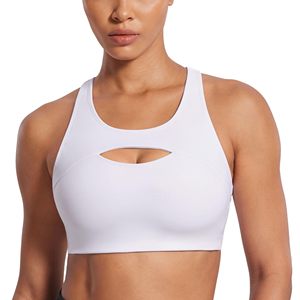 Soutien-gorge de sport dos nageur pour femme, design optimal, sans couture, maintien élevé, pour yoga et activités sportives, couleur unie marron, en Spandex/Polyester, séchage rapide - Product Image 4