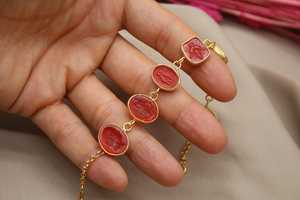 Pulsera Arcoíris de Piedras Preciosas Naturales con Grabado Romano, Hecha a Mano, Calidad Premium, Joyería Griega Clásica Vintage, Regalo para el Día de la Madre - Product Image 2