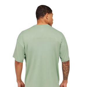 Camiseta Deportiva Oversize para Hombre, Transpirable, de Alto Rendimiento, Holgada, para Entrenamiento, Gimnasio, Color Verde Niebla - Product Image 4