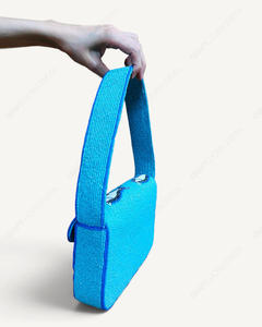 Handcrafted <b>Beaded</b> Fish Shoulder Bag Blue Ocean Theme Novelty Fish Motif Evening <b>Handbag</b> Women Wholesale OEM Private Label - Product Image 5
