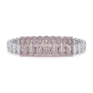 Bracelet tennis ovale en diamant de laboratoire, or blanc 14K 18K, flexible et sans soudure, bijoux de luxe pour femmes, vente en gros - Product Image 2