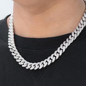 สร้อยคอแฟชั่นฮิปฮอปแบบ Cuban Link เงินแท้ 925 ประดับโมอิสซาไนต์ ได้รับการรับรองจาก GRA - Product Image 3