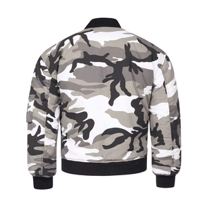 Veste bomber personnalisable en tissu corduroy coupe-vent avec logo sur le devant pour homme - Product Image 5