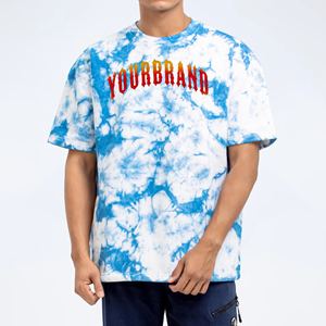 เสื้อยืดแขนสั้นคอกลมทรงโอเวอร์ไซส์สำหรับผู้ชาย YOURBRAND สไตล์สตรีทแฟชั่น ผ้าฝ้ายถัก ระบายอากาศได้ดี เป็นมิตรต่อสิ่งแวดล้อม - Product Image 1