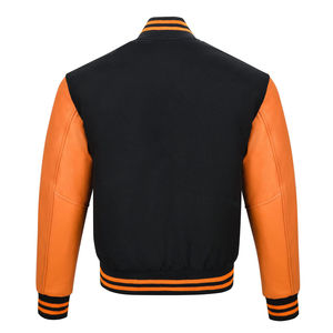 Men's High Quality Letterman Baseball <b>Jacket</b> Custom Embroidery <b>Long</b> Sleeves Winter Varsity <b>Jacket</b> for Man 100% Cotton - Product Image 3