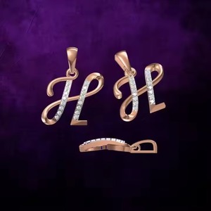 Wholesale 18K Gold-Plated H-Alphabet Pendant Necklace Stylish Trendy Letter Charm for Women Perfect Gift Idea - Product Image 1