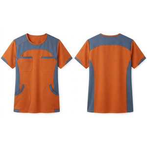 Healthcare Clinic Uniform Short Sleeve O-Neck <b>Scrub</b> <b>Top</b> for Medical Staff Nursing Professionals and Laboratory Workers - Product Image 1
