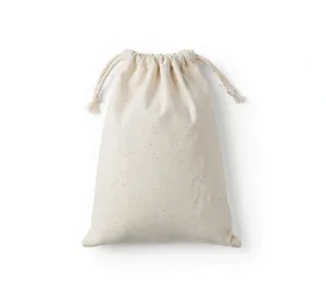 Bolsa de Lona de Algodón Natural Beige con Cordón, 5x7 Pulgadas, Ecológica, Reutilizable, para Regalos, con Tamaño y Logotipo Personalizables - Product Image 1