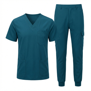 Ensembles d'uniformes médicaux et chirurgicaux pour hommes, style col en V, taille haute, pour hôpital, usage quotidien, vente en gros - Product Image 3