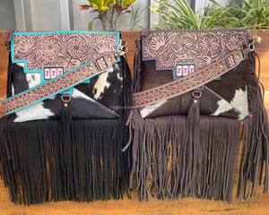 Gran oferta 2024, bolso cruzado de cuero mecanizado a mano y billetera de bloqueo RFID para mujer, conjuntos de embrague de piel de vaca a la moda para mujer - Product Image 4