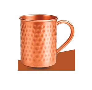 Taza de Cerveza de Cobre y Acero Inoxidable Plateado Hecha a Mano, con Diseño Martillado, para Bebidas Frías y Cerveza - Product Image 4