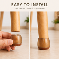 Embouts de pieds de chaise en PVC brun de 30 mm, couvre-pieds de table ronds pour meubles de maison