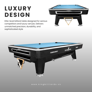 Table de billard américaine de luxe KINGBILLIARDS LUXURY005, de qualité supérieure, conforme aux normes de tournoi, avec structure en contreplaqué massif, plateau en ardoise et revêtement en cuir véritable. - Product Image 6