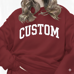 Custom Brand Women's Custom Printed Crewneck <b>Sweatshirt</b> Fleece Long Sleeve Oversized Winter Casual Wear - Product Image 1