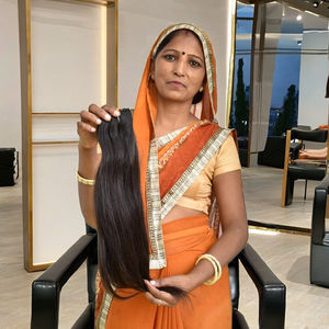 Cheveux Humains Indiens de Temple, Raides, Bruts, 100% Naturels, Non Chimiquement Traités, Machine Double Trame, Fournisseur de Bundles - Product Image 3