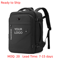 Mochila para Portátil Lista para Enviar, Logotipo Personalizado, MOQ Bajo de 20 Piezas, Material Reciclado, con Cremallera con Cierre y Bolsillo de Seguridad Oculto