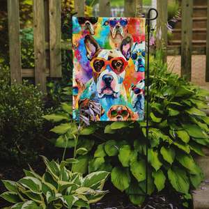 Multicolor Hippie Dawg Boxer <b>Garden</b> <b>Flag</b> Mailbox Decorative Yard Banner for Patio Artwork for Flower Beds - Product Image 2