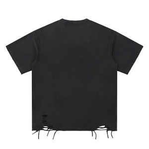 เสื้อยืดแขนสั้นทรงบ็อกซี่โอเวอร์ไซส์ สีพื้น สไตล์มินิมอล ลุคเท่ๆ แบบดิสเทรส สำหรับผู้ชายและผู้หญิง รุ่น Snow Wash - Product Image 2