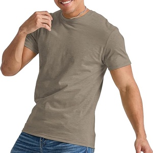T-shirt Homme Tendance Coupe Classique Respirant Écologique Anti-boulochage Anti-UV Tissu Coton/Polyester Décontracté Quatre Saisons Uni - Product Image 3
