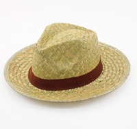 Chapeau de paille à large bord avec tissage durable et protection UPF, parfait pour les détaillants de plage et les distributeurs mondiaux