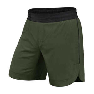 Shorts de course athlétiques écologiques pour hommes en tissu Oxford polyester/coton, motif uni, imprimé par sublimation, taille mi-haute élastique - Product Image 2