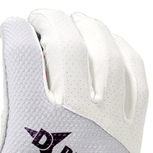 White Full Finger Batting Gloves Leather Palm Non Slip Breathable Ambidextrous Training Catcher Grip for Baseball Softball - Product Image 4