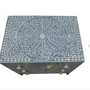 ILAHI's Bone Inlay <b>Drawer</b> Modern Design Agate Detailing <b>Storage</b> Portable Home Furniture - Product Image 1