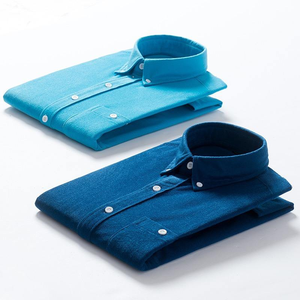 Chemise habillée décontractée pour homme, à manches courtes, col rabattu, en popeline de lin mélangé, anti-plis, couleur unie - Product Image 4