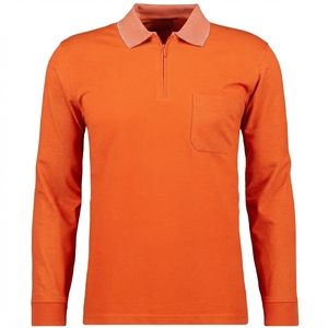 Polo Elegante de Manga Larga para Hombre, Estilo Casual Elegante, Versátil, con Media Cremallera y Bolsillo en el Pecho, Calidad Premium - Product Image 1