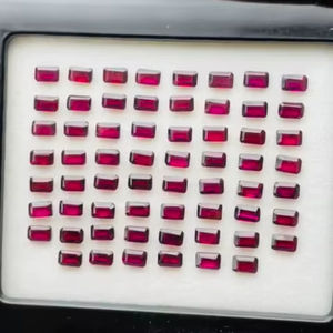 Granate rojo natural, corte esmeralda, piedras sueltas de calidad AAA con brillo, corte y pulido perfectos, precio económico para la fabricación de joyas. - Product Image 6