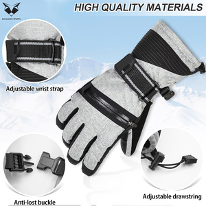 2026 Newest Fully Customized Made New Arrival Adult Ultra Warm Thermal Winter Wear Heated Waterproof Breathable <b>Ski</b> <b>Gloves</b> - Product Image 2