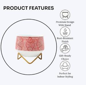 Pot en métal, vase à fleurs design unique pour la décoration de la maison et du bureau, petit pot d'intérieur tendance, pot décoratif moderne pour table - Product Image 6