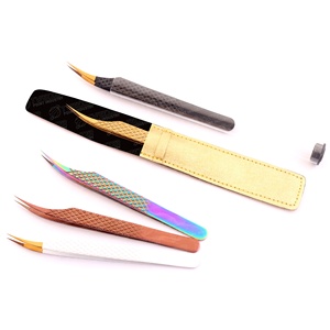 แหนบต่อขนตารูปปลาโลมาแหนบถอนขนเหล็กน้ำหนักเบาสำหรับศิลปินมืออาชีพ - Product Image 4